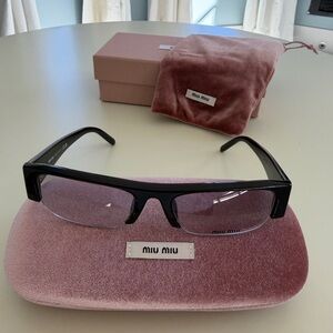 Miu Miu Black Rectangular Sunglasses (brand new)